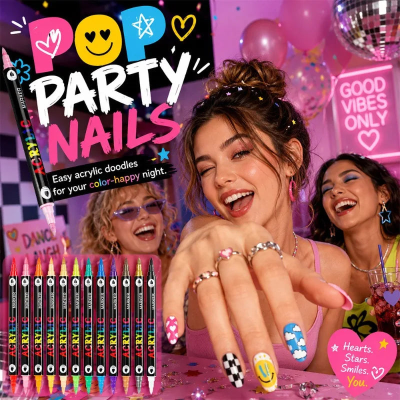 Polish Pens™ – 24-Color Dual-Tip Nail Art Pen Set